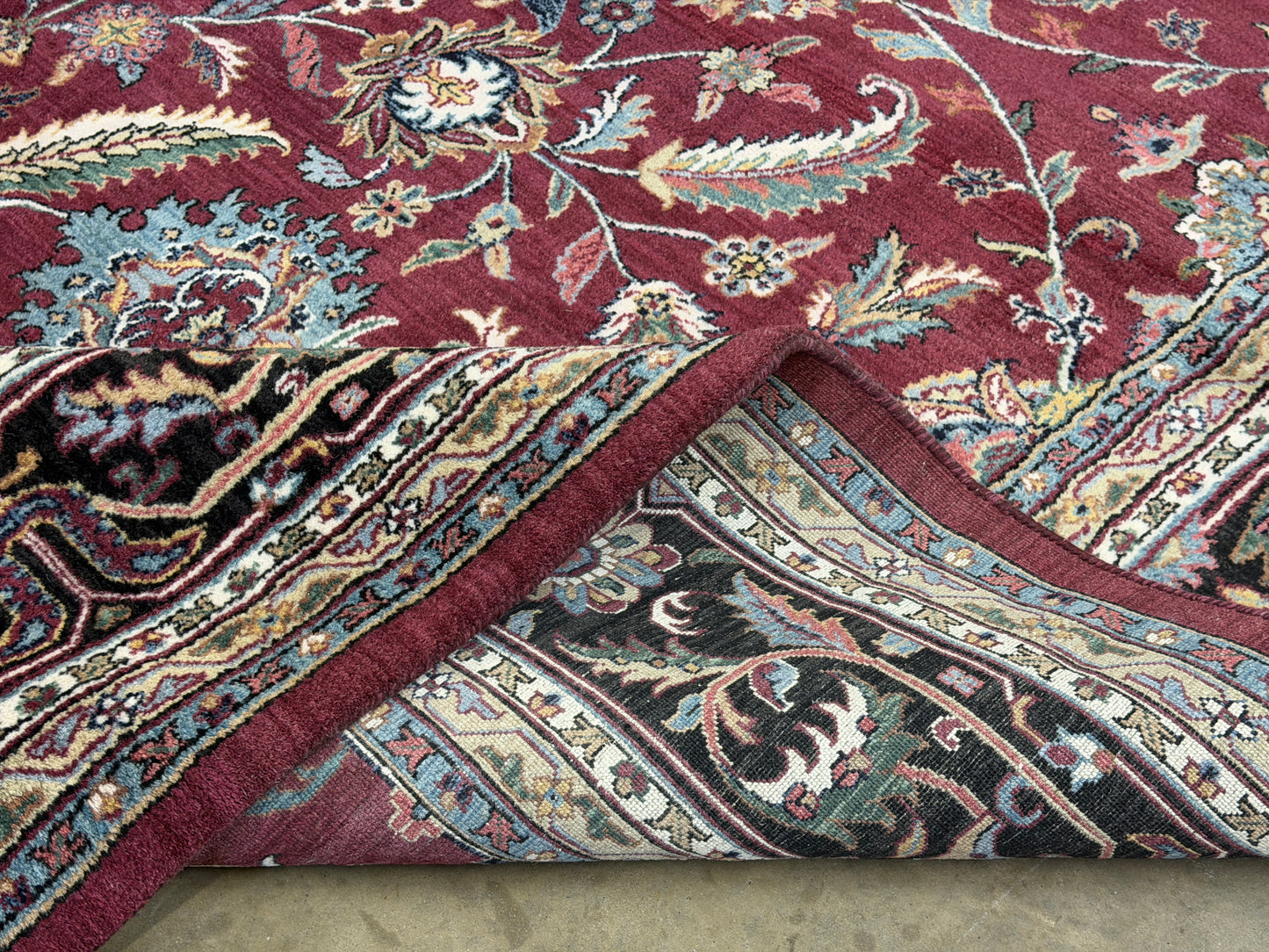 Hand-Knotted Agra Rug - 9’x13’9”