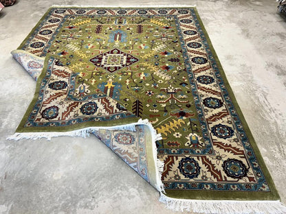 8'10"x11'10" Handmade 100% Wool IndoHeriz Rug