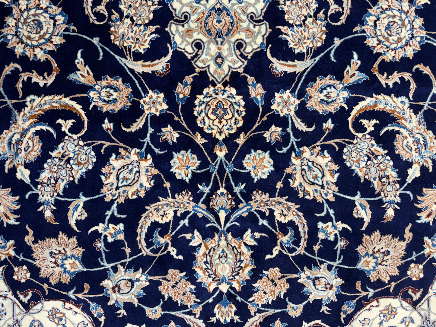 Hand-Knotted 4 La Persian Nain Rug - Signed Habibian - 10'4"x14'3"