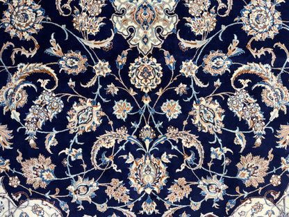 Hand-Knotted 4 La Persian Nain Rug - Signed Habibian - 10'4"x14'3"
