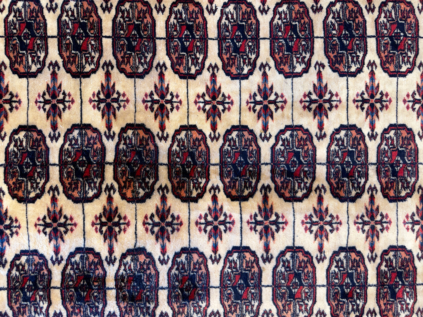 8’2”x10’2” Hand-Knotted Wool Bokhara Area Rug