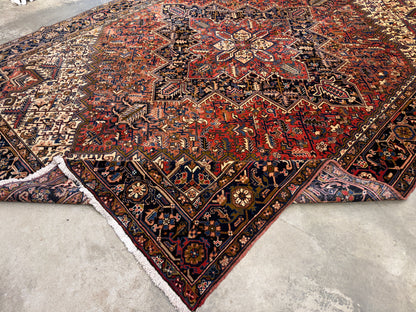 10’1”x14’ Hand-Knotted Persian Heriz Area Rug
