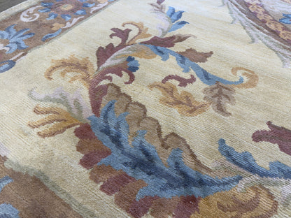 8’x9’10” Hand-Knotted Wool Aubusson Area Rug