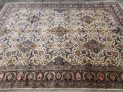 Hand-Knotted Persian Kashan Rug - 10’6”x14’8”
