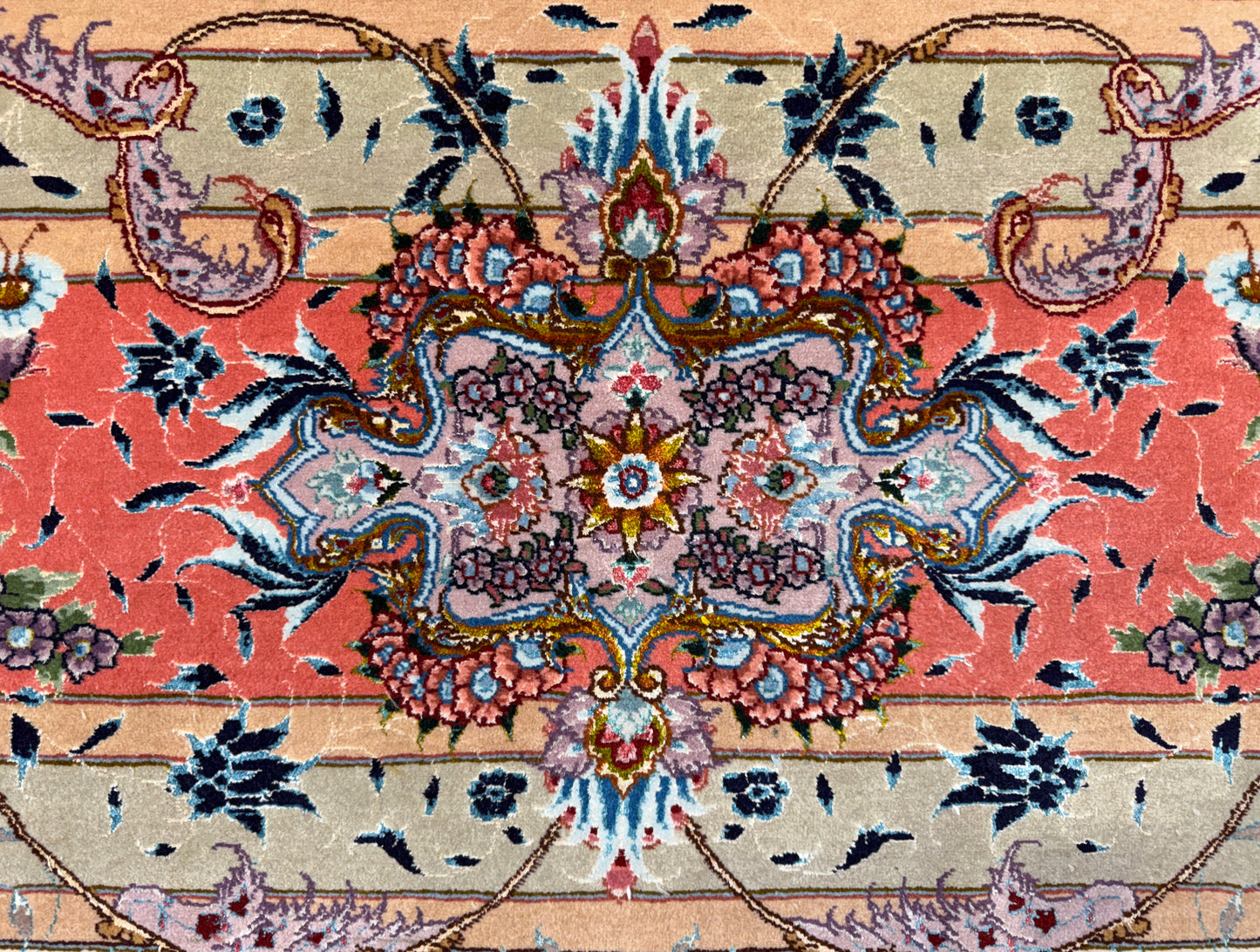 Hand-Knotted 70 Raj Persian Tabriz Rug - Signed - 9’8”x13’9”