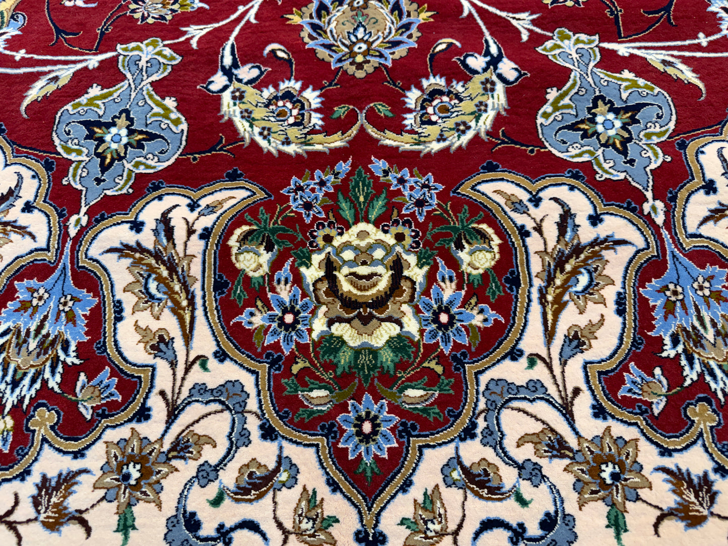 13’x16’10” Hand-Knotted Persian Isfahan Signed Asachi Area Rug