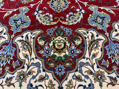 13’x16’10” Hand-Knotted Persian Isfahan Signed Asachi Area Rug