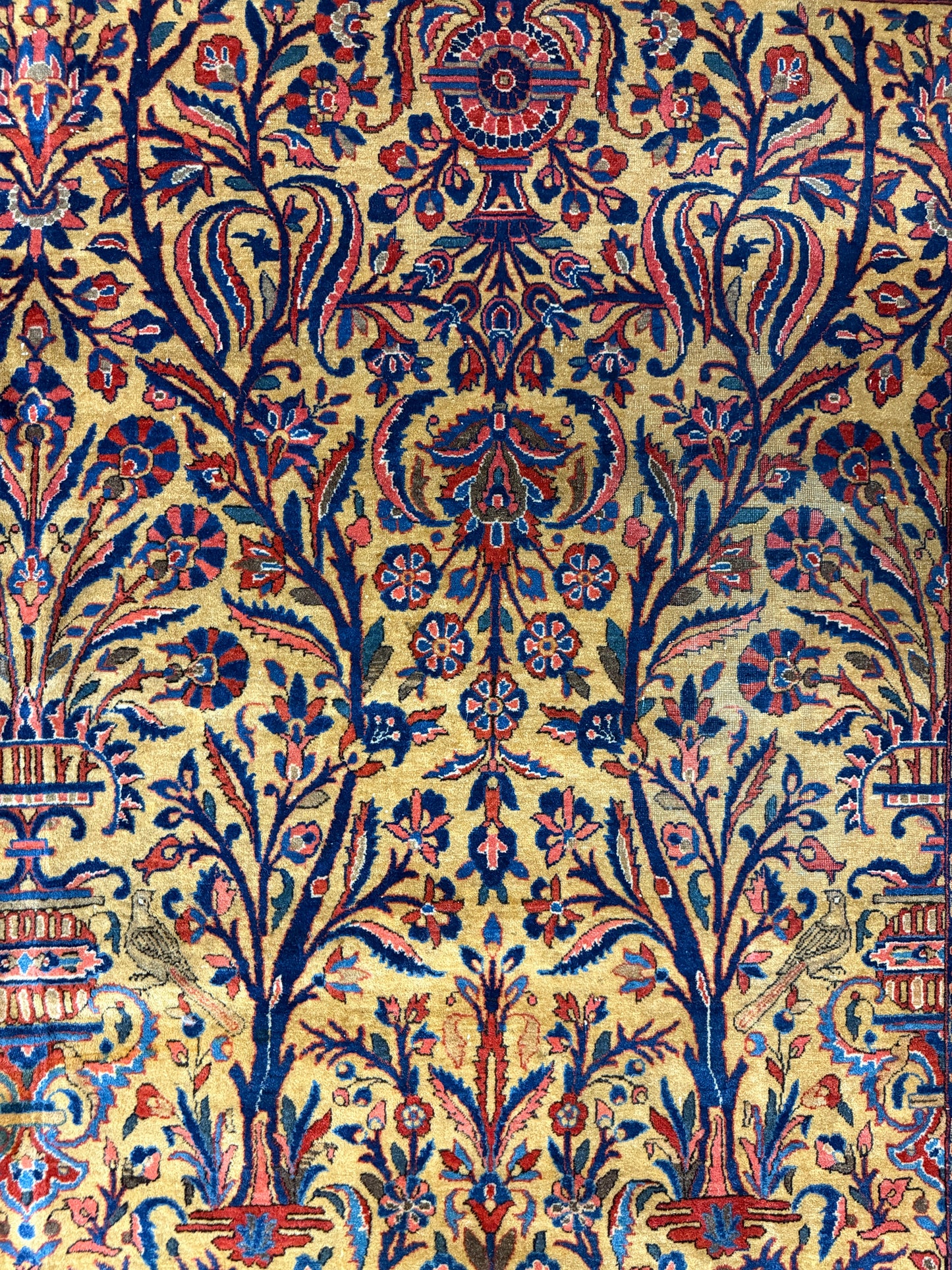 Antique Hand-Knotted Persian Kashan Rug - 8'8"x11'9"