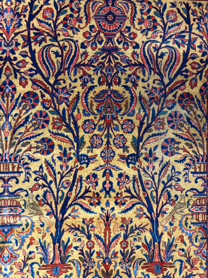 Antique Hand-Knotted Persian Kashan Rug - 8'8"x11'9"