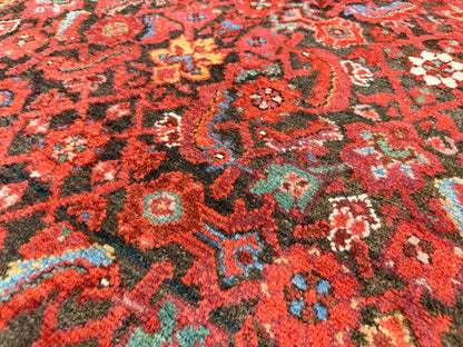 8’x15’4” Antique Hand-Knotted Very Fine Wool Persian Malayer Area Rug