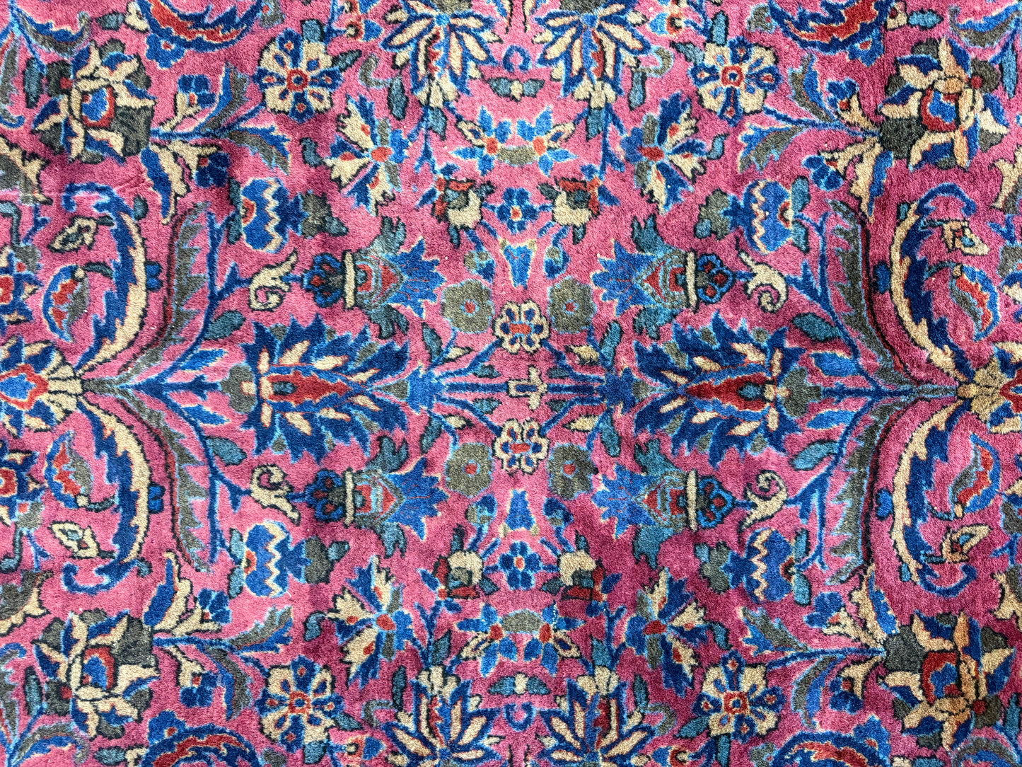 10’4”x16’4” Antique Hand-Knotted Fine Manchester Wool Persian Kashan Area Rug