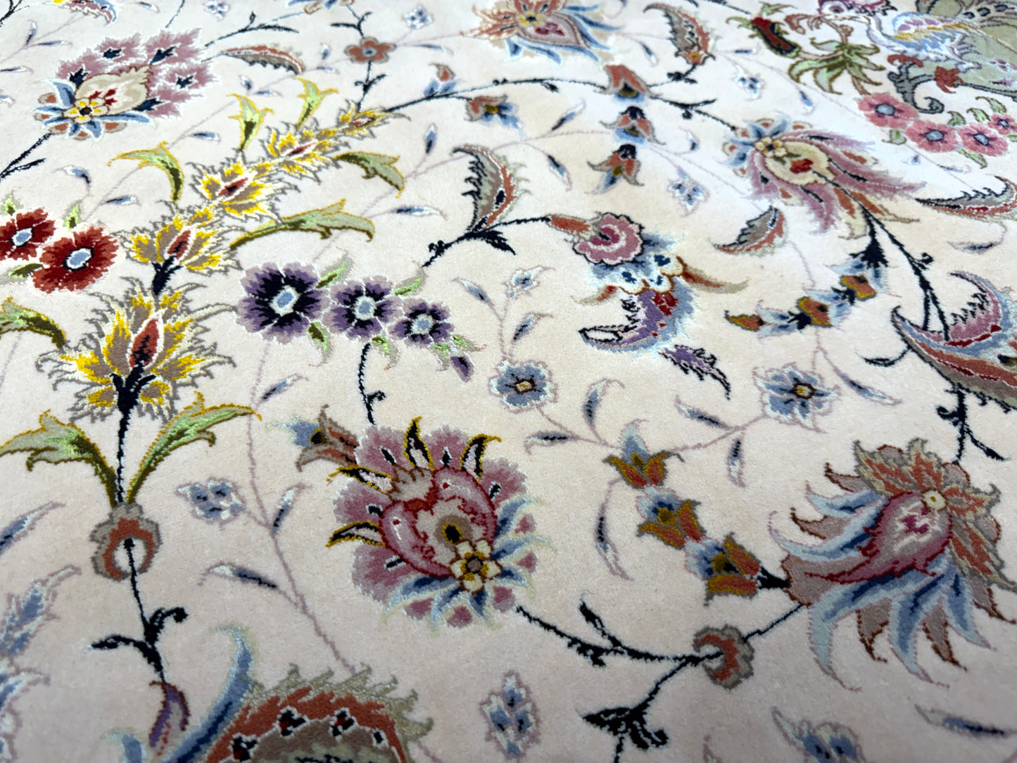 Hand-Knotted 80 Raj Persian Tabriz Rug - Signed Ghadimi - 9’9”x12’11”