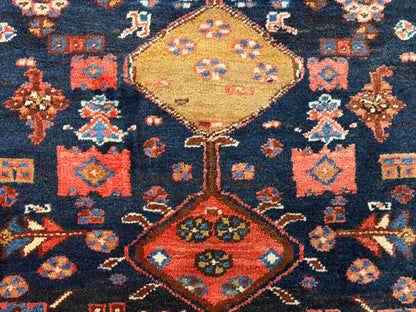 Hand-Knotted Persian Hamadan Rug - 3’10”x6’8”