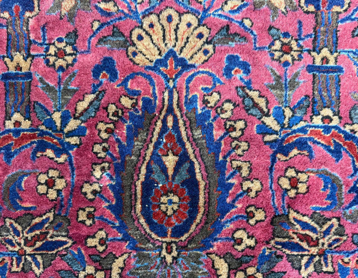 10’4”x16’4” Antique Hand-Knotted Fine Manchester Wool Persian Kashan Area Rug