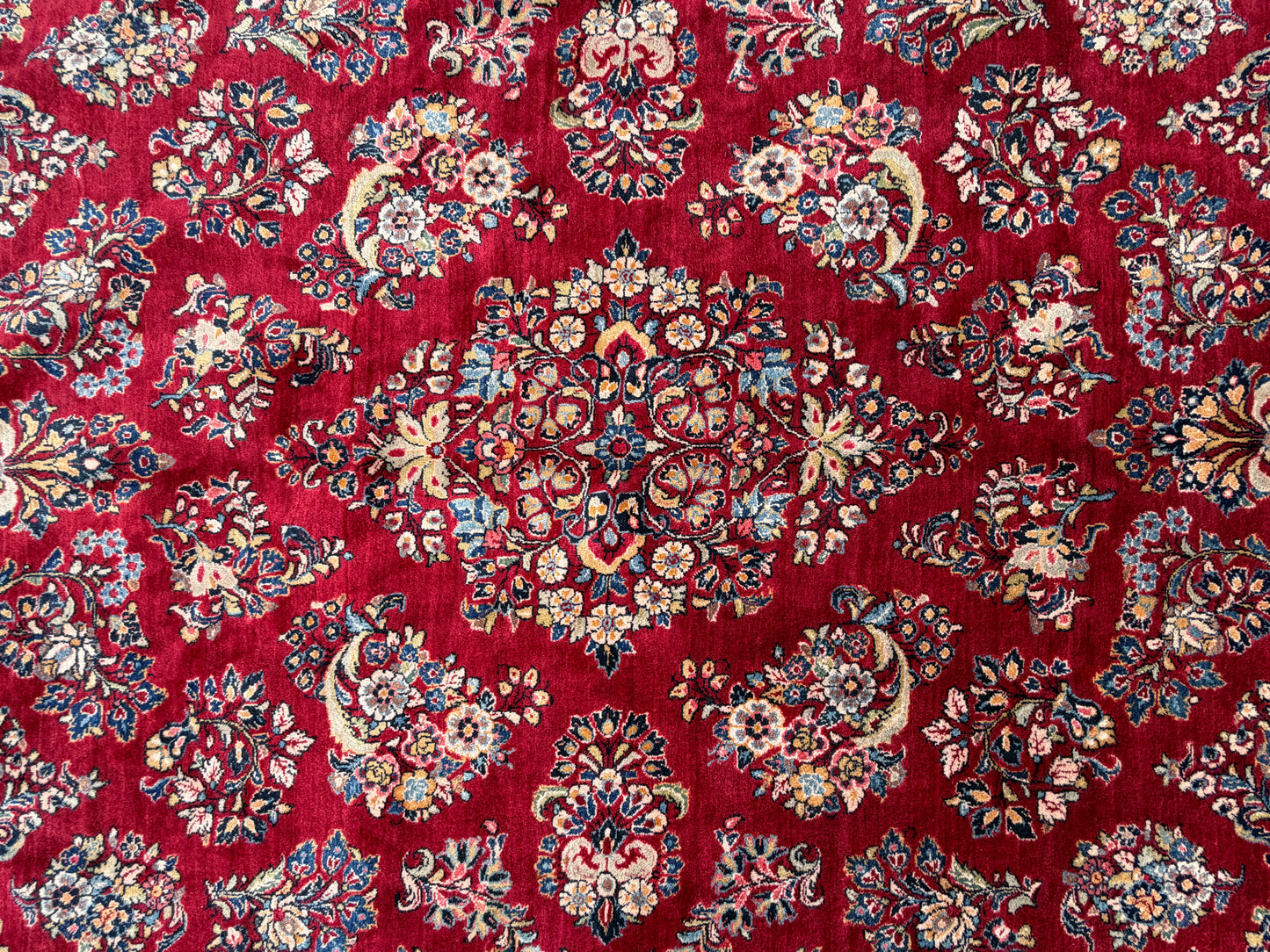 Hand-Knotted Persian Sarouk Rug - 10’1”x19’11”