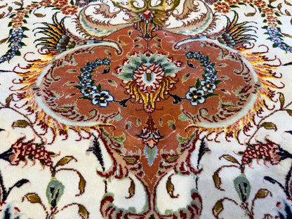 13’x19’8” Very Fine Hand-Knotted Persian Tabriz 80 Raj Signed Area Rug