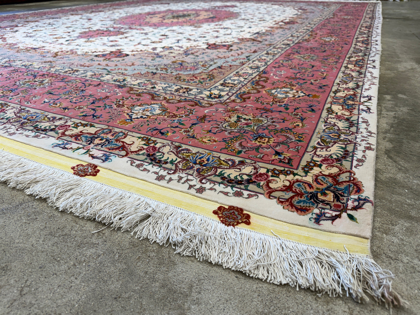 9’11”x13’6” Hand-Knotted 70 Raj Persian Tabriz Rug - Signed Aghajani