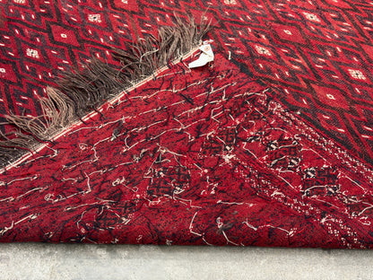 Antique Flatweave Turkaman Rug - 6’9”x13’