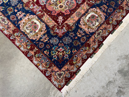 Hand-Knotted 70 Raj Persian Tabriz Rugs - Signed Gharabaghi - 9’10”x13’2”
