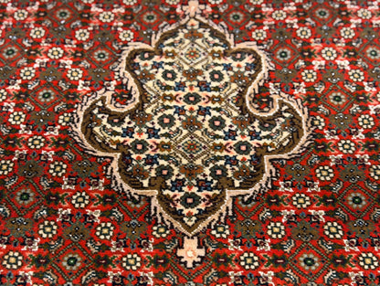 Hand-Knotted Persian Tabriz Mahi Rug - 6'6"x9'6"