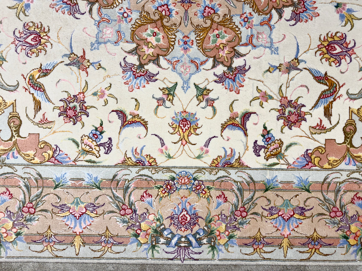 Hand-Knotted Persian Tabriz 70 Raj Rug - 4'10"x6'10"