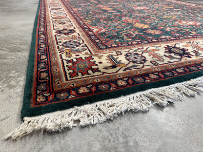 8’x9’10” Hand-Knotted Wool Indo-Sultan Area Rug