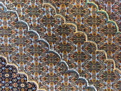 Hand-Knotted Persian Tabriz Mahi Rug - 10’x13’7”