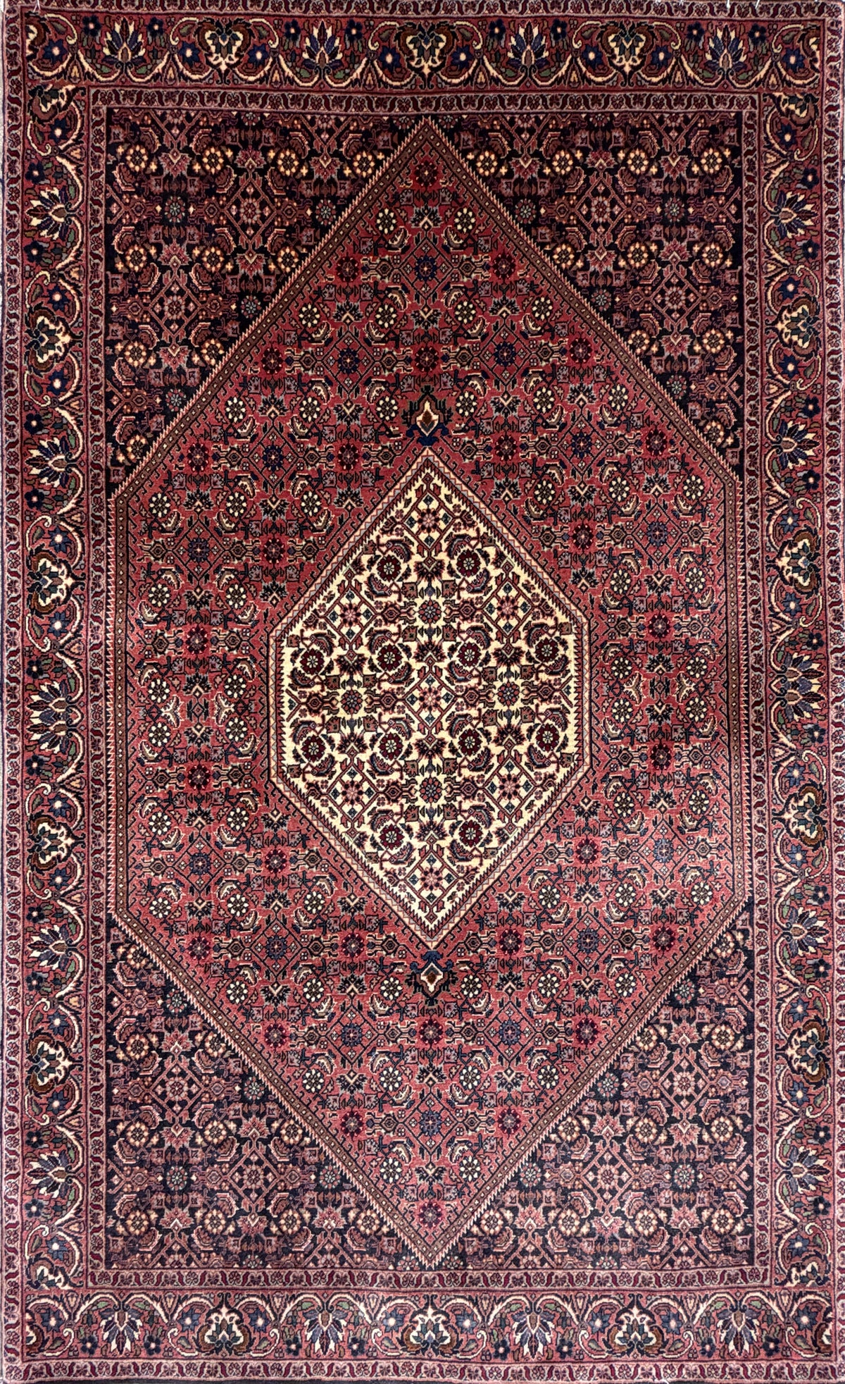 Hand-Knotted Persian Bidjar Rug - 3'8"x6'1"