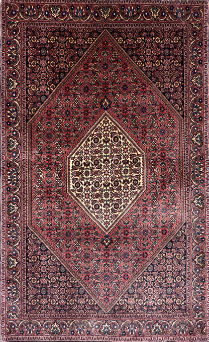 Hand-Knotted Persian Bidjar Rug - 3'8"x6'1"