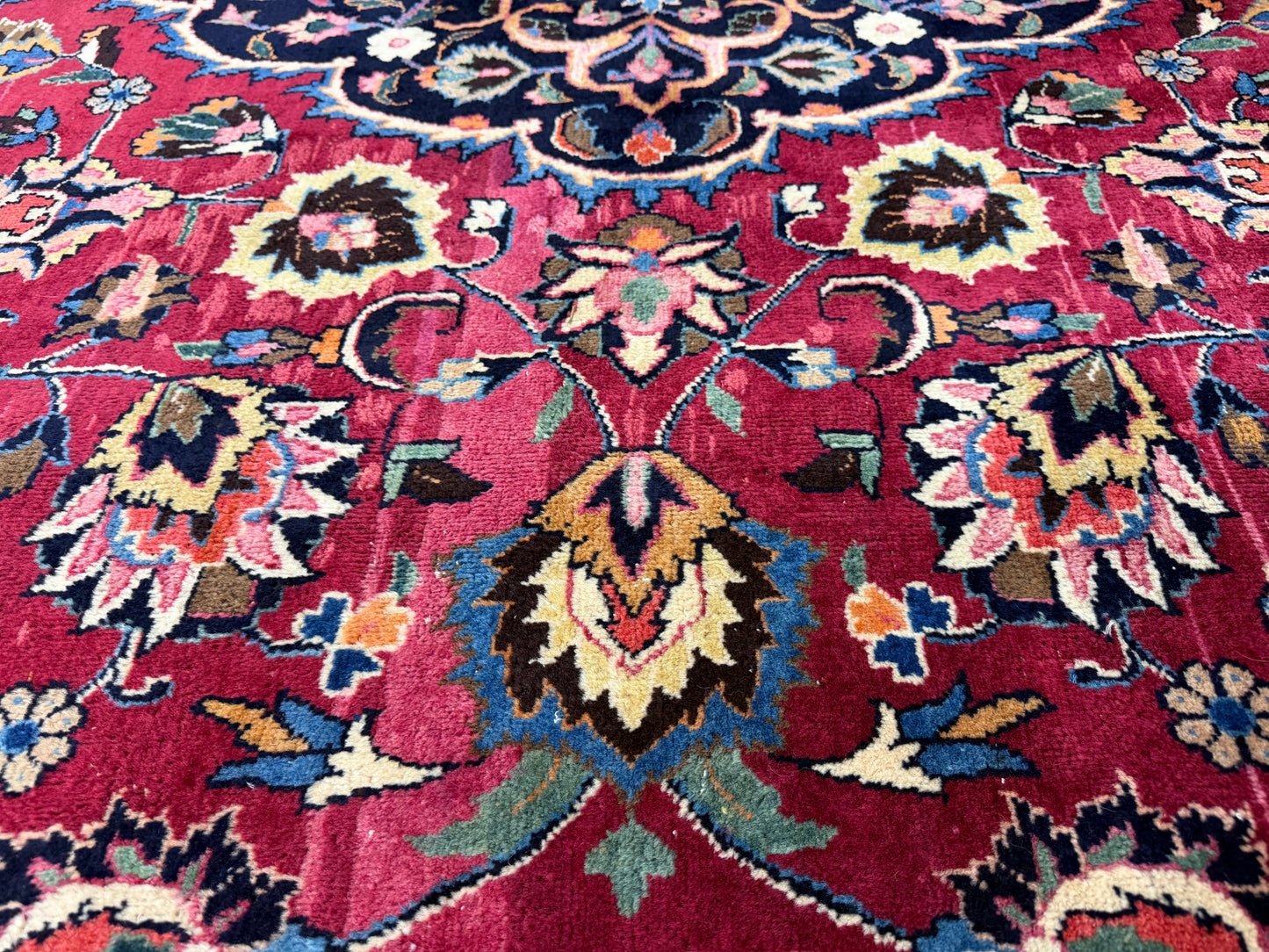 Hand-Knotted Persian Mashad Rug - 10’1”x12’10”