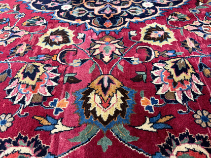 Hand-Knotted Persian Mashad Rug - 10’1”x12’10”