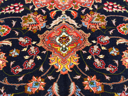 Hand-Knotted 60 Raj Persian Tabriz Rug - 6'5"x6'7"