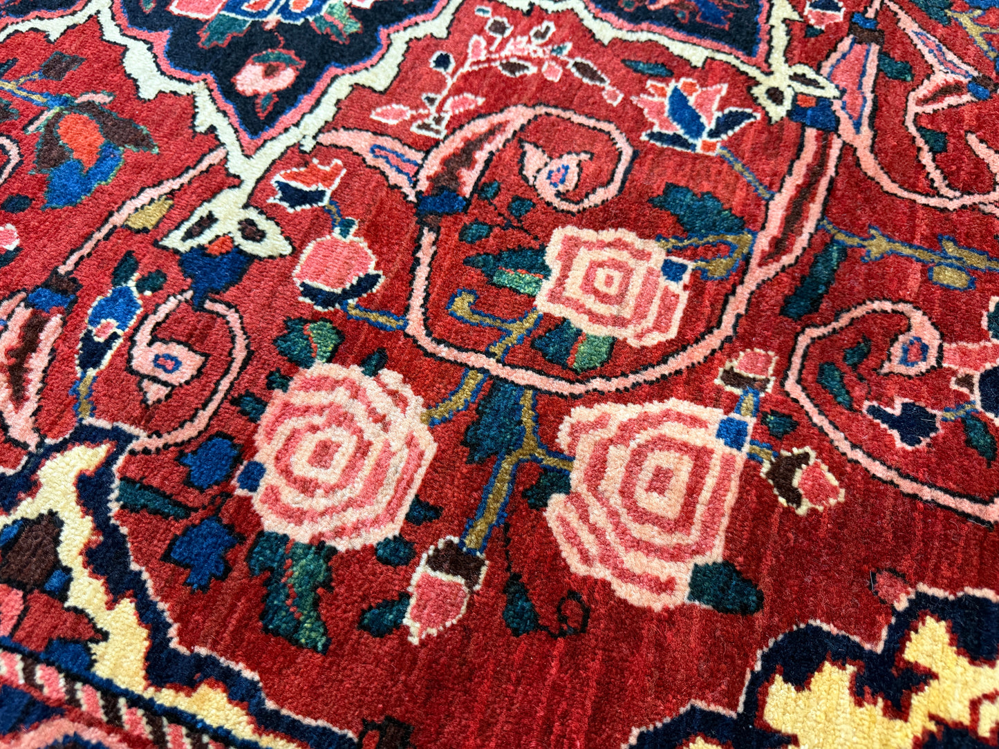 Antique Hand-Knotted Persian Bakhtiari Rug - 10’6”x14’7”