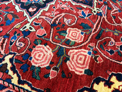 Antique Hand-Knotted Persian Bakhtiari Rug - 10’6”x14’7”