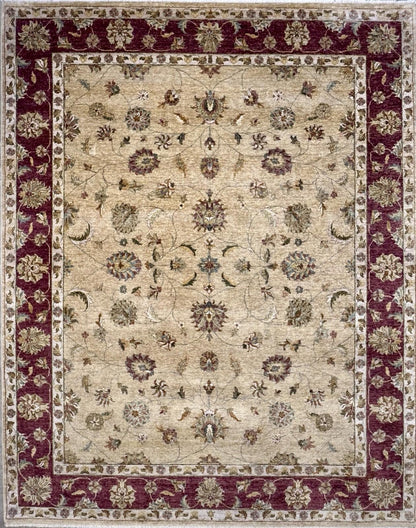 8’x10’ Hand-Knotted Wool Pishawar All-over Area Rug