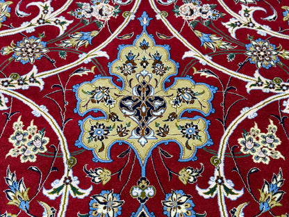 Hand-Knotted Persian Isfahan Rug - Signed Asachi - 6'10"x10'4"