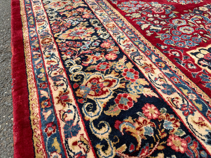 Hand-Knotted Persian Sarouk Rug - 10’1”x19’11”