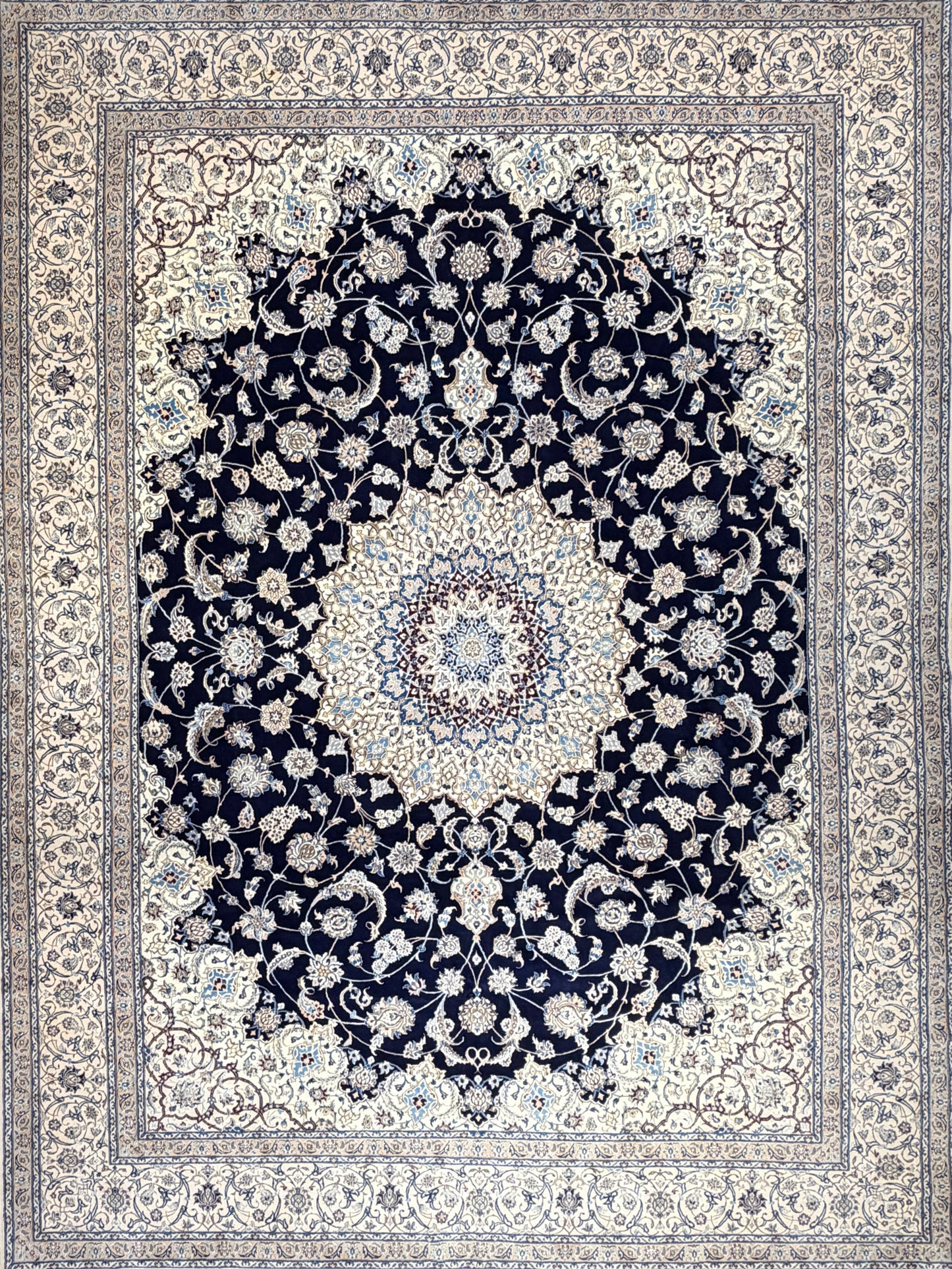 Hand-Knotted 6 La Persian Nain Rug - 10’2”x13’6”