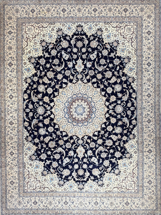 Hand-Knotted 6 La Persian Nain Rug - 10’2”x13’6”