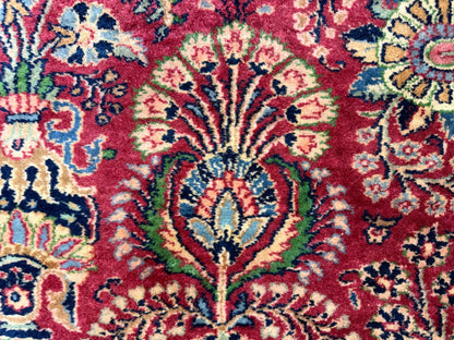 9’11”x13’6” Antique Hand-Knotted Fine Kork Wool Persian Sarouk Area Rug Handmade