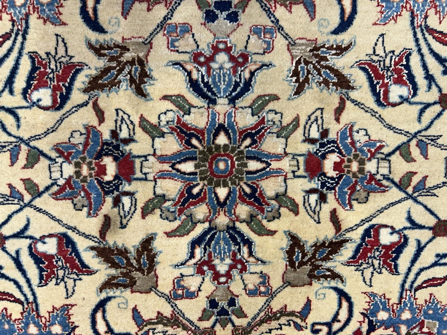 4’11”x7’6” Hand-Knotted Fine Antique Wool Nain Area Rug - All-over Carpet