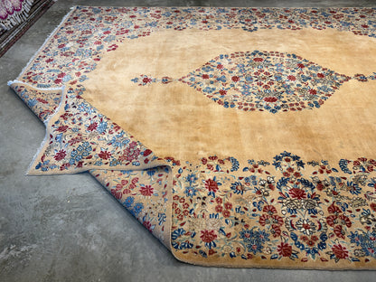 10’x13’ Hand-Knotted Persian Kerman Area Rug