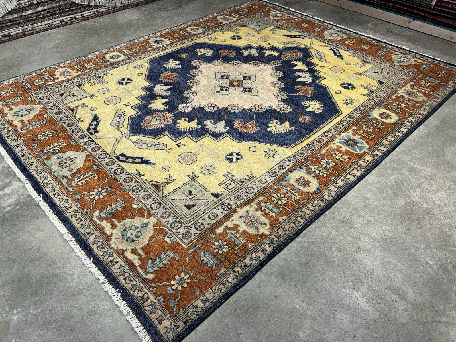 8’x10’1” Hand-Knotted 100% Wool Pile Indoserapi Area Rug - Carpet