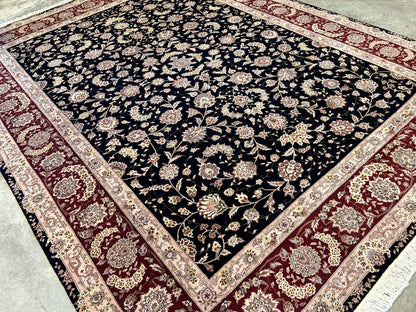 8'6"x11'6" Hand-Knotted Wool & Silk Pile Sinopersian Carpet - Area Rug