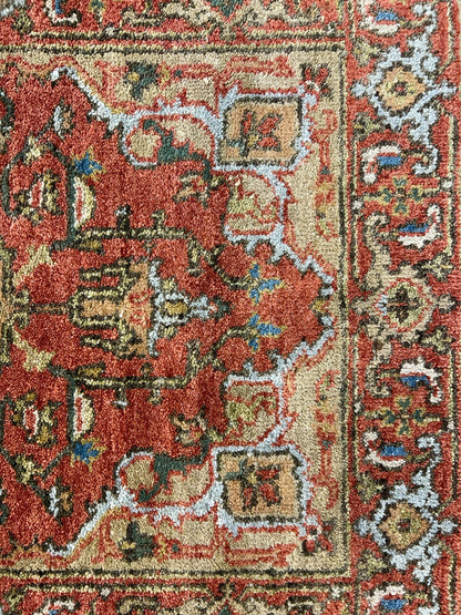 2'7"x7'10" Hand-Knotted 100% Wool Pile Runner Rug - Carpet