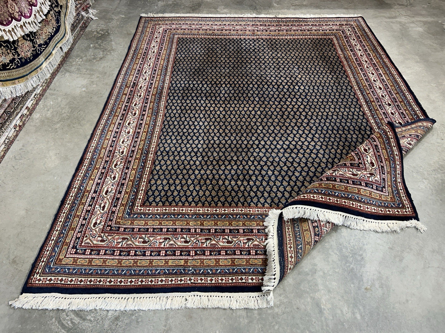 7’11”x10’ Vintage Hand-Knotted 100% Wool Pile Oriental Area Rug - Carpet