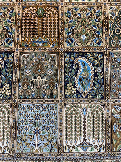 4'6"x7' Fine Hand-Knotted 100% Wool Pile Qume Rug