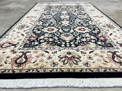 3'1"x5' Hand-Knotted 100% Wool Pile Lahovere Rug