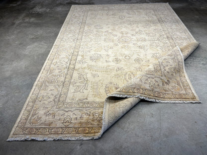 6'6"x9'6" Hand-Knotted 100% Wool Pile Afghan Carpet - Area Rug