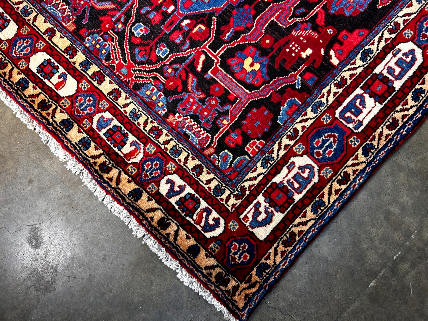 4'9" x 9'6" Hand-Knotted 100% Lamb Wool Pile Nahavande Area Rug - Carpet